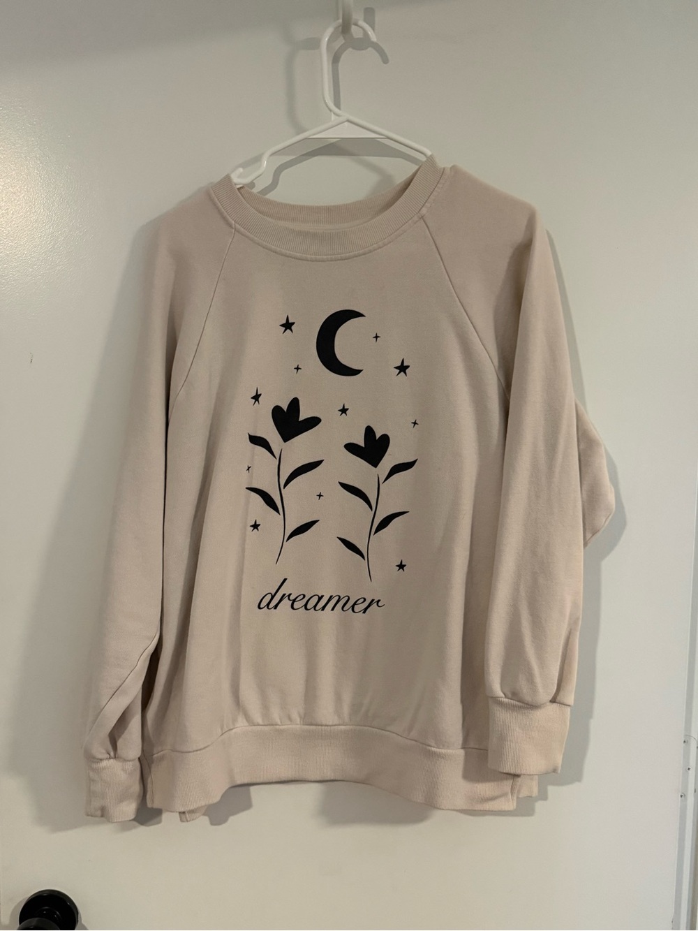 PacSun Dreamer Moon Stars Floral Graphic Oversized Sweatshirt One Size